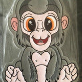 ITH Plüschtier „Gorilla Bruno“ | Für 16x26 Rahmen | In-the-Hoop Plushie | Stickdatei | Embroidery Design | alle Formate | Sofort-Download