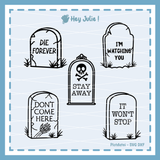 Plotter- und Laserdatei Gruselige Grabsteine