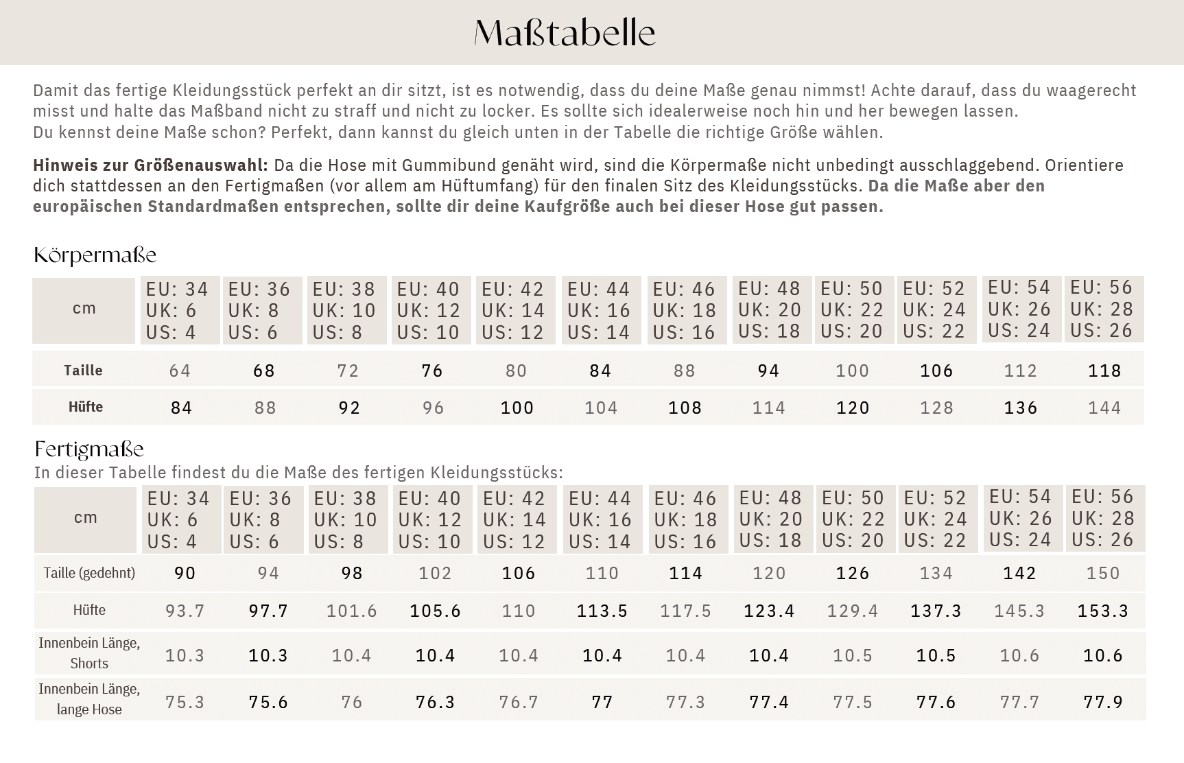 Rüschenhose PDF Schnittmuster Gr. 34-56 - Sewando