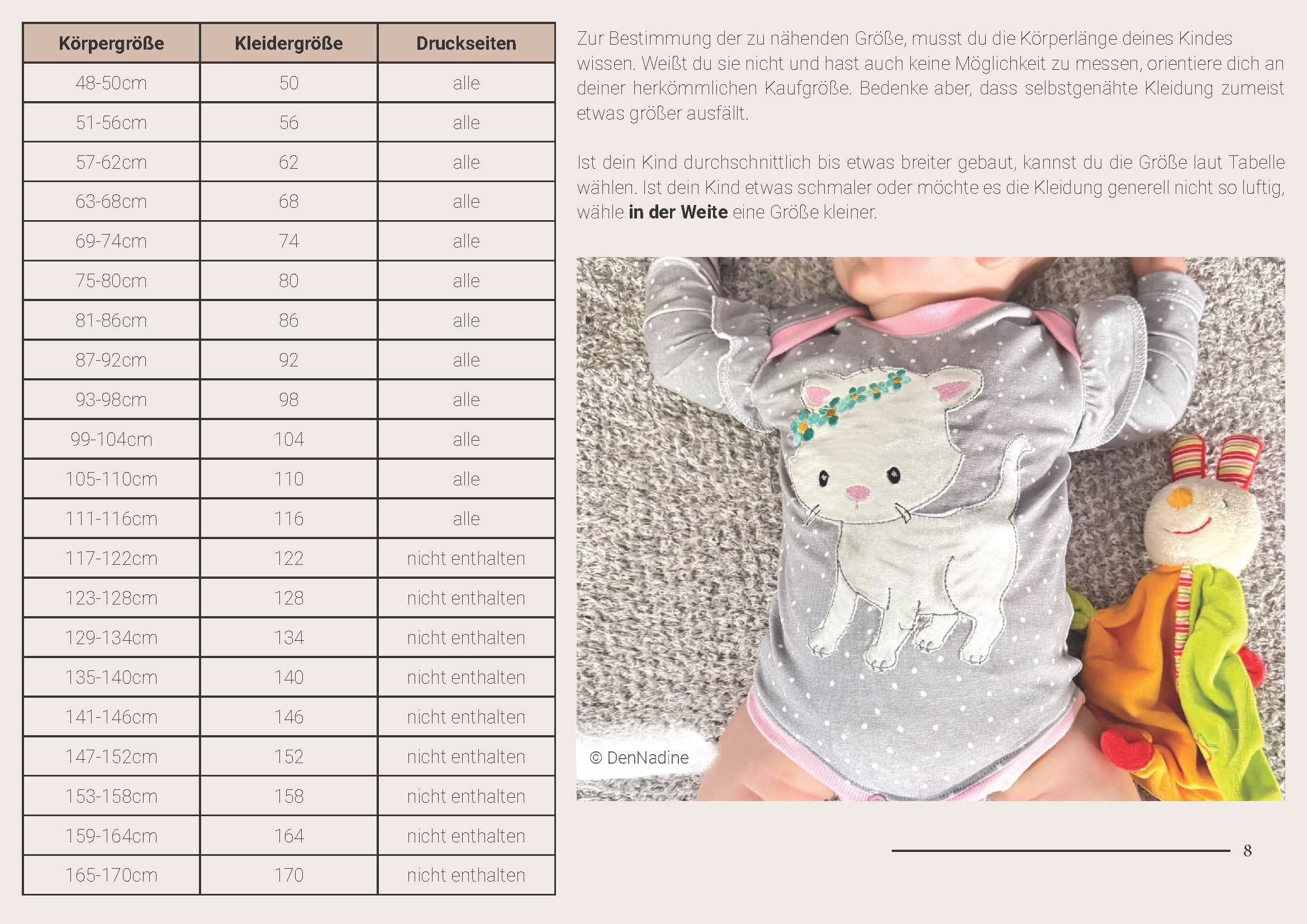 Body Bibi Schnittmuster 50-116 - Sewando