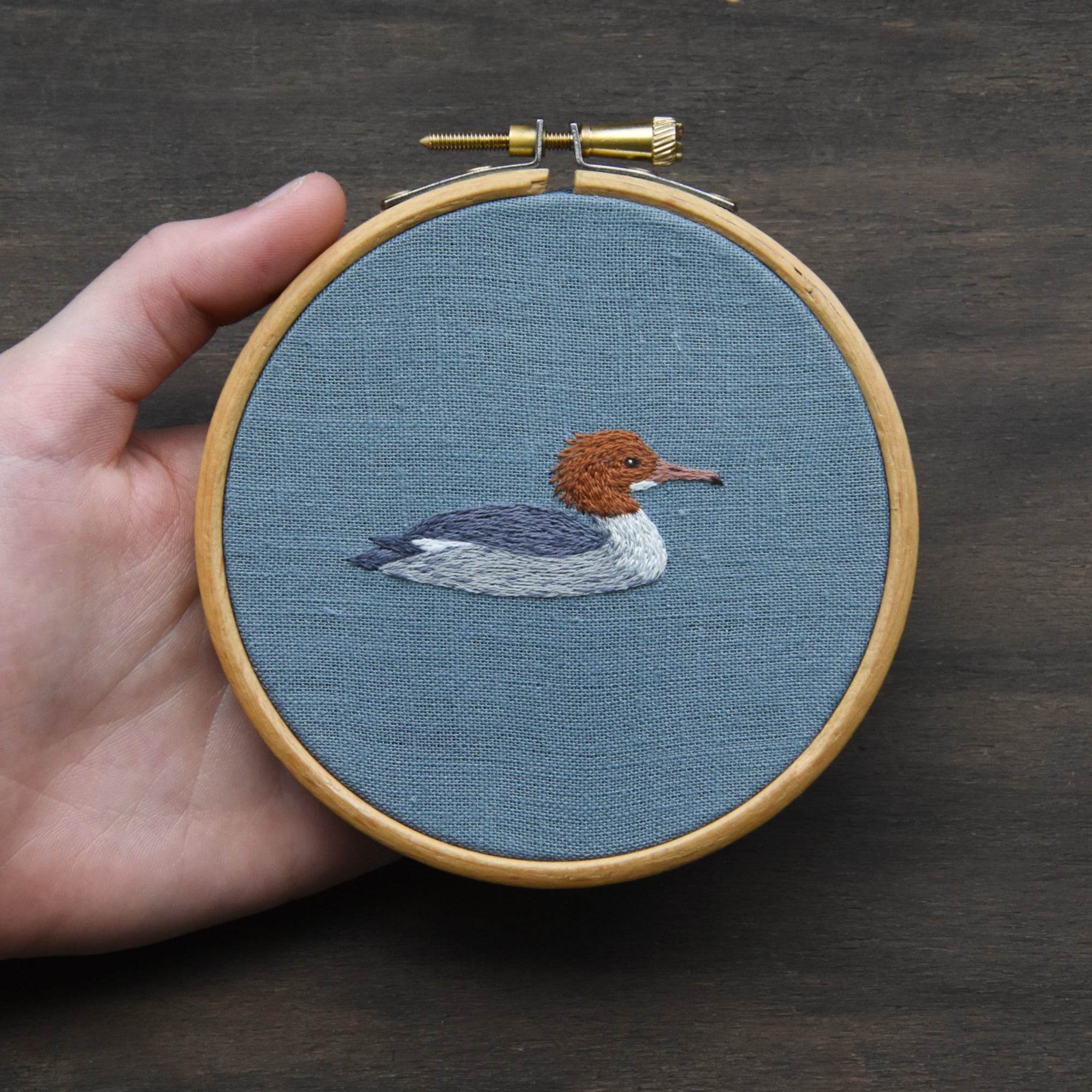 COMMON MERGANSER Hand embroidery pattern - Sewando