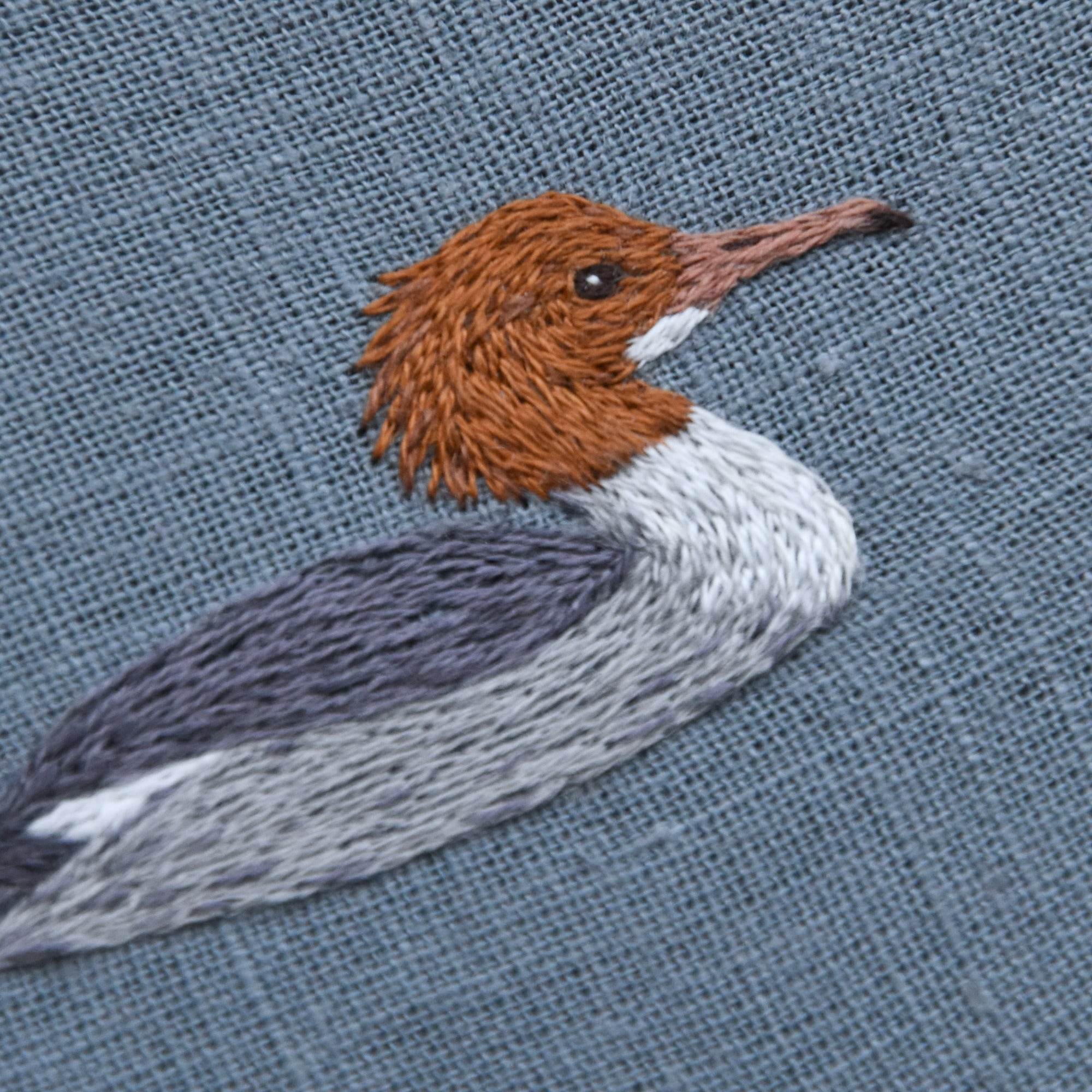COMMON MERGANSER Hand embroidery pattern - Sewando