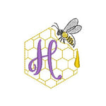 Stickdatei - Bienen-Monogramme A-Z - Sewando