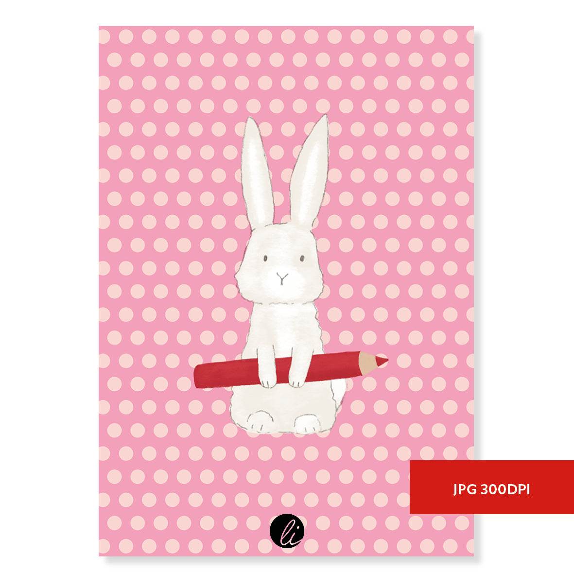 Häschen – Digitales Poster-Design fürs Kinderzimmer - Sewando