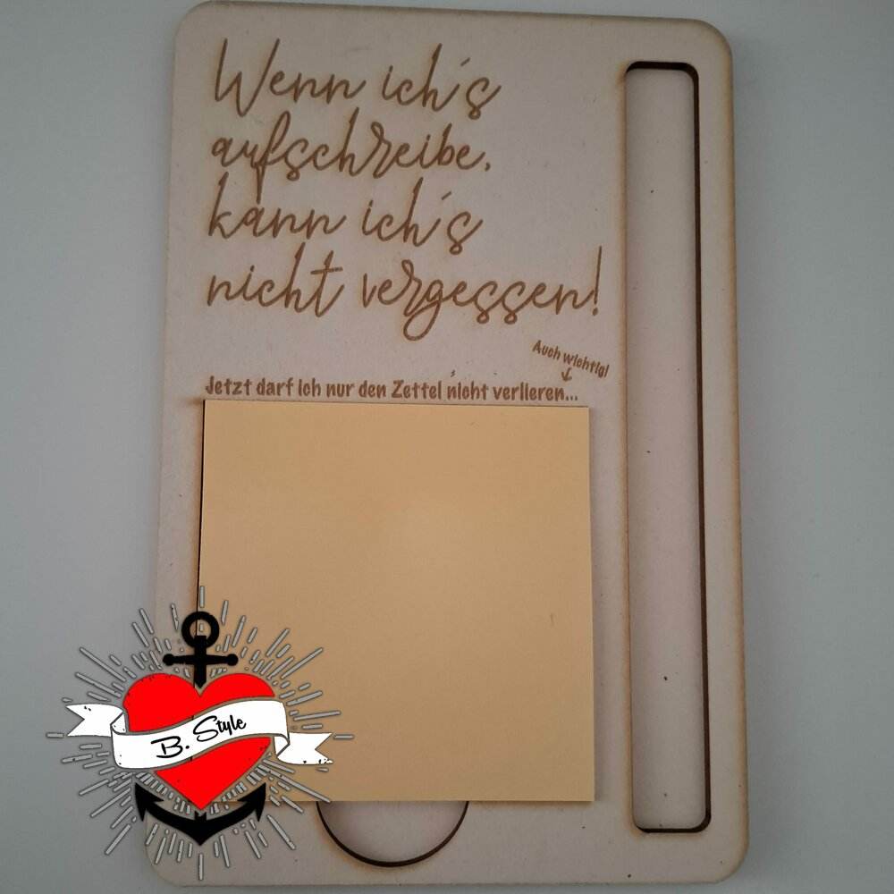 *Haftnotizhalter* Laser-, 3D Druck- und Plotterdatei - Sewando