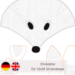 Stickdatei zum Wendekuscheltier Krempeltierseite Fuchs - Sewando