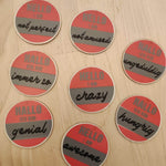 *Hallo/Hello Patches/Button* Plotterdatei Sticker - Sewando