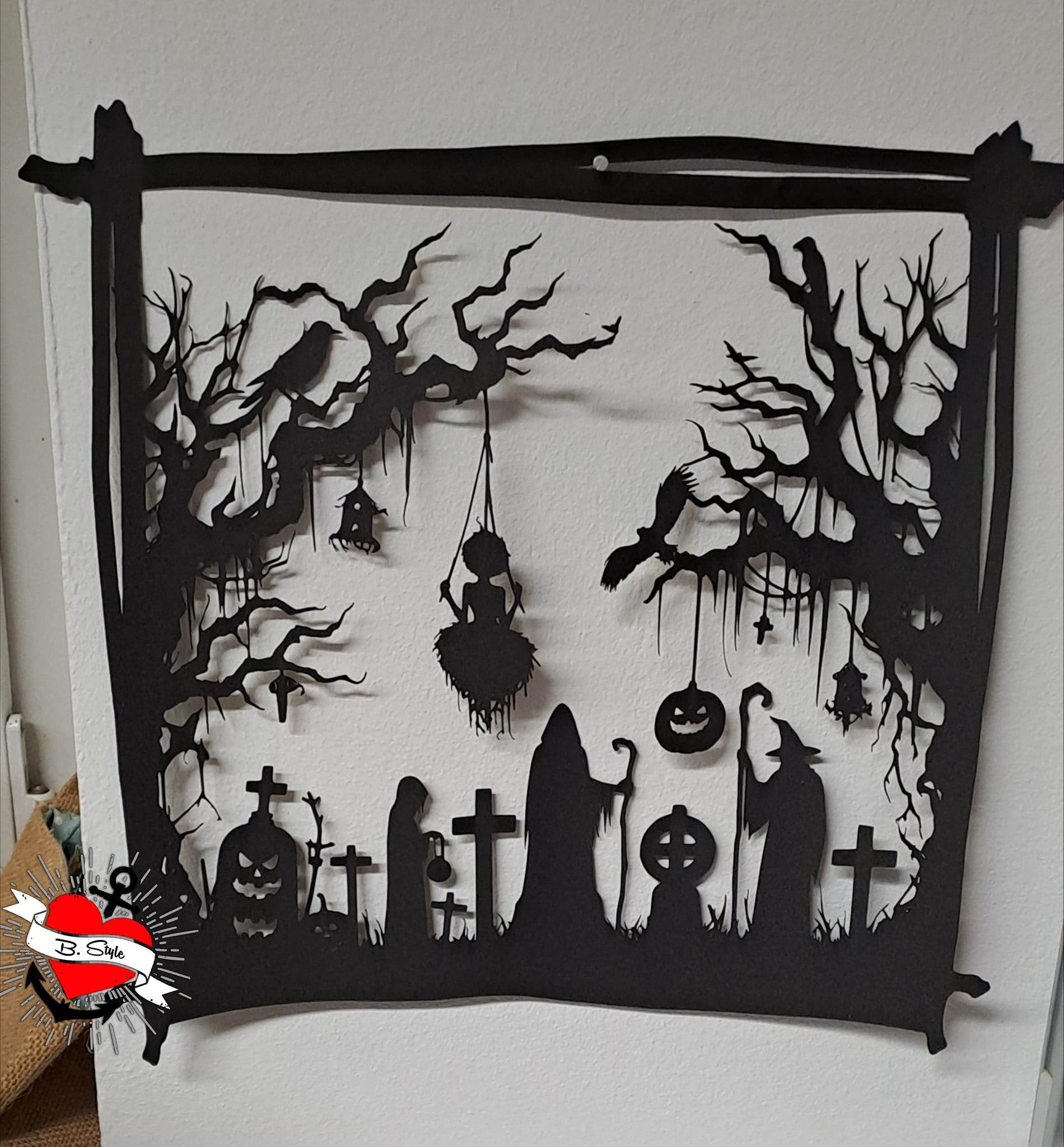*Halloweensilhouette* Plotterdatei - Sewando