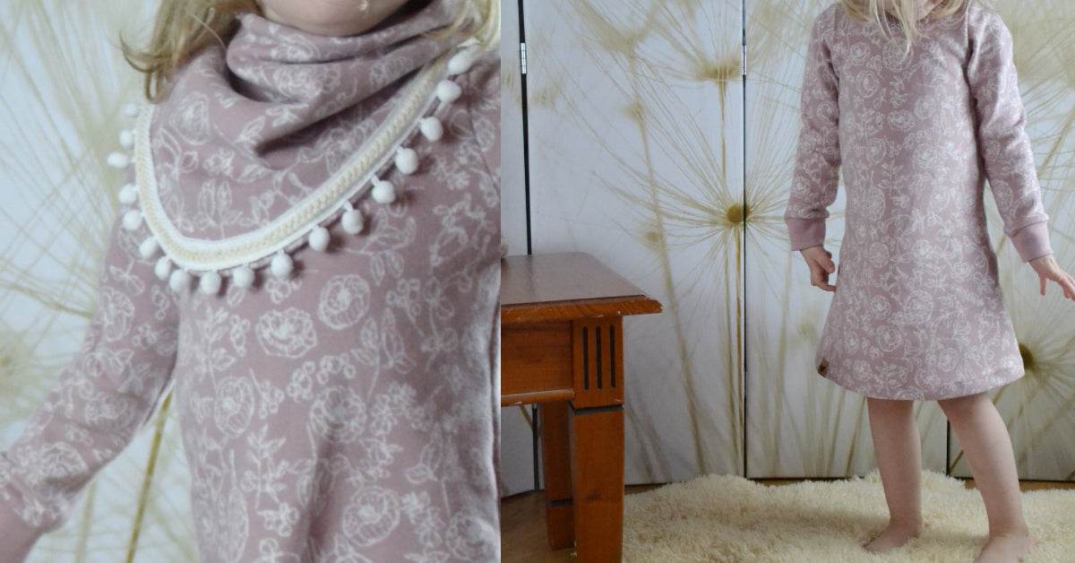 STELLA: ROBE EN MAILLE POUR LES FILLES - 74-158 - Sewando