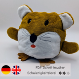 Hamster Wendekuscheltier Krempeltierseite Level 2 - Nähanleitung und Schnittmuster