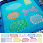 Stickdatei Set XXL Handtuchlabels Knockdown Stitch Hintergründe für Handtücher - Sewando