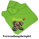 Stickdatei Applikation Boxer "Whisky" - realistisch - FÜR HELLE & DUNKLE STOFFE