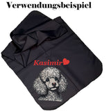 Stickdatei Applikation Pudel "Darsy" - realistisch - FÜR HELLE & DUNKLE STOFFE