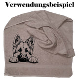 Stickdatei deutscher Schäferhund "Helli" - realistisch - FÜR HELLE STOFFE