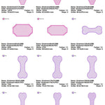 Stickdatei Set XXL Handtuchlabels Knockdown Stitch Hintergründe für Handtücher - Sewando
