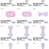 Stickdatei Set XXL Handtuchlabels Knockdown Stitch Hintergründe für Handtücher - Sewando