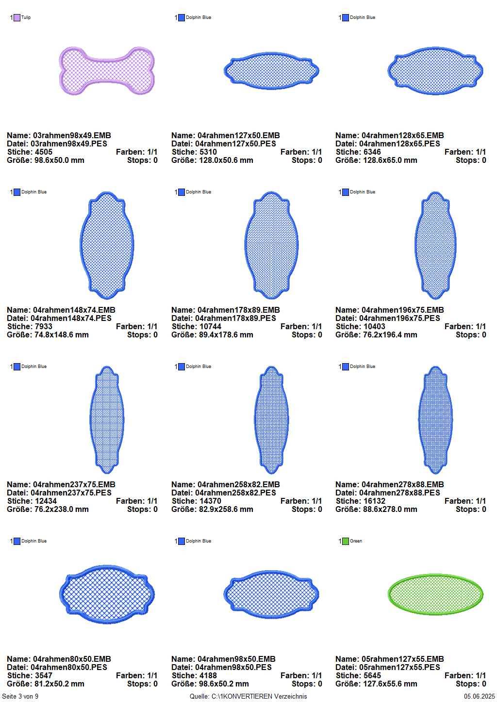 Stickdatei Set XXL Handtuchlabels Knockdown Stitch Hintergründe für Handtücher - Sewando