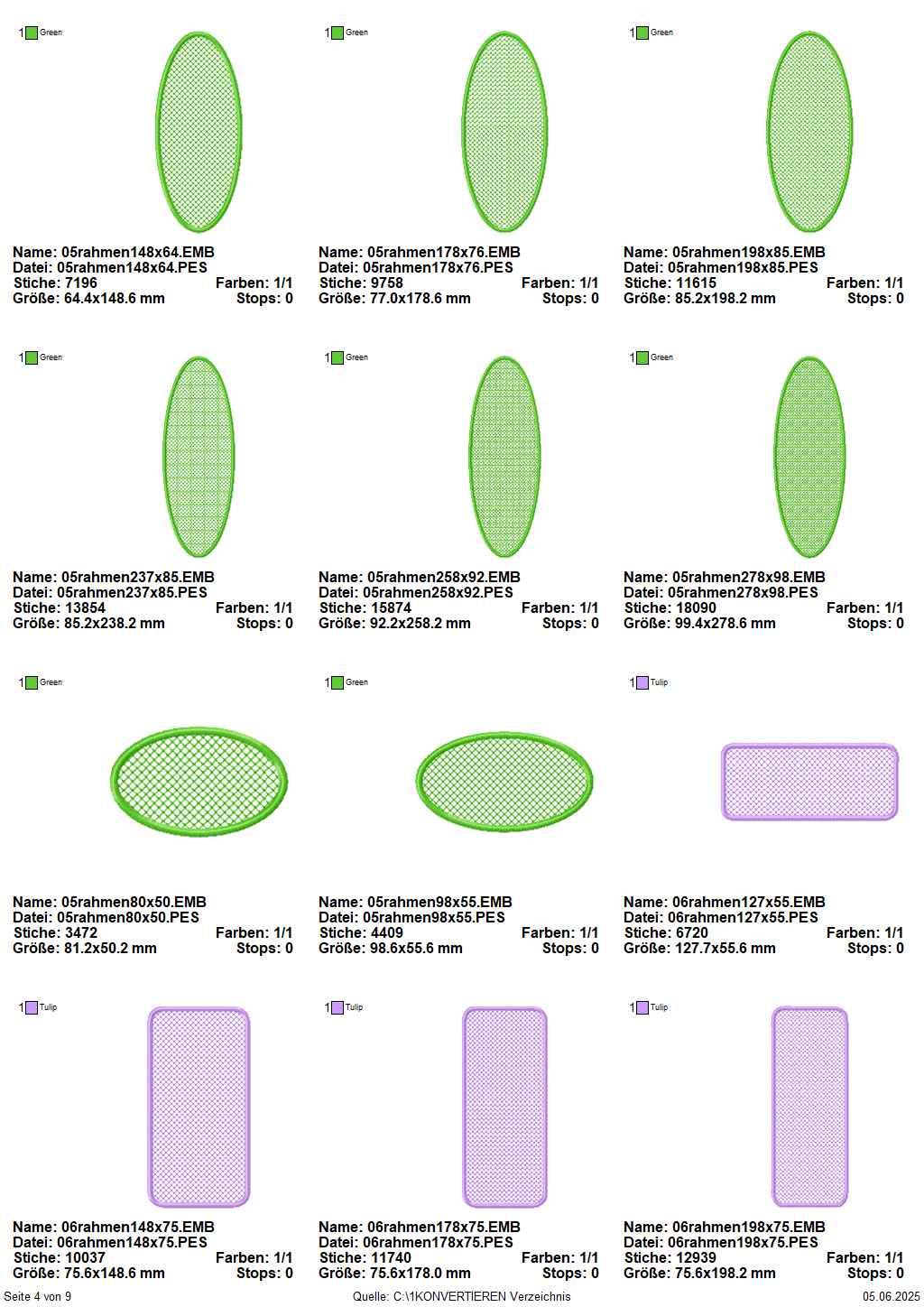 Stickdatei Set XXL Handtuchlabels Knockdown Stitch Hintergründe für Handtücher - Sewando