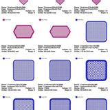 Stickdatei Set XXL Handtuchlabels Knockdown Stitch Hintergründe für Handtücher - Sewando