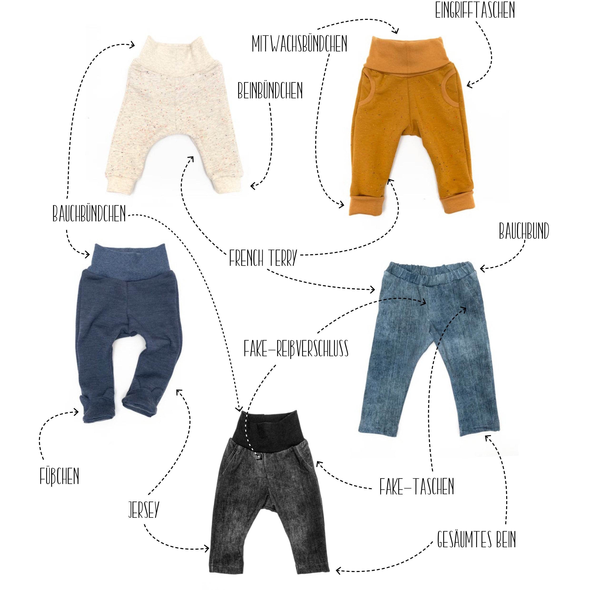 Schnittmuster Happy Baby Pants Gr. 50-92 - Sewando