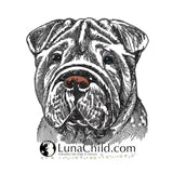 Stickdatei Shar Pei "Harper" - realistisch - FÜR HELLE STOFFE