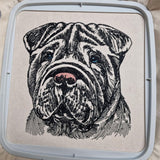 Stickdatei Shar Pei "Harper" - realistisch - FÜR HELLE STOFFE