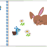 Stickdatei - Hase Kissen und Lätzchen SET ITH