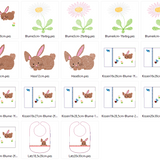 Stickdatei - Hase Kissen und Lätzchen SET ITH