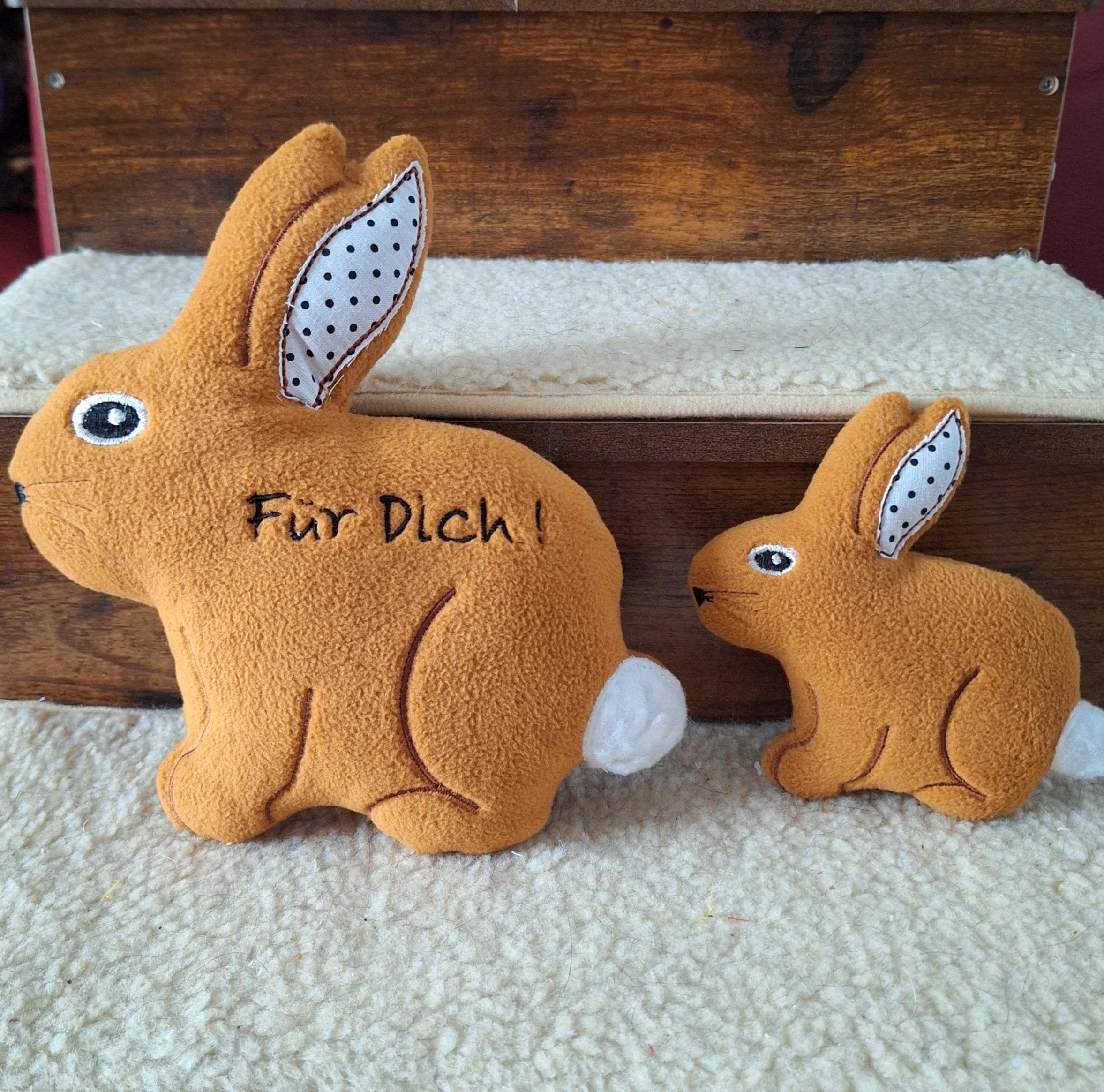 Stickdatei Hase ITH Kuscheltier in mehreren Größen - Sewando