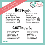 Plotter- Laserdatei Haus- & Gartenregeln