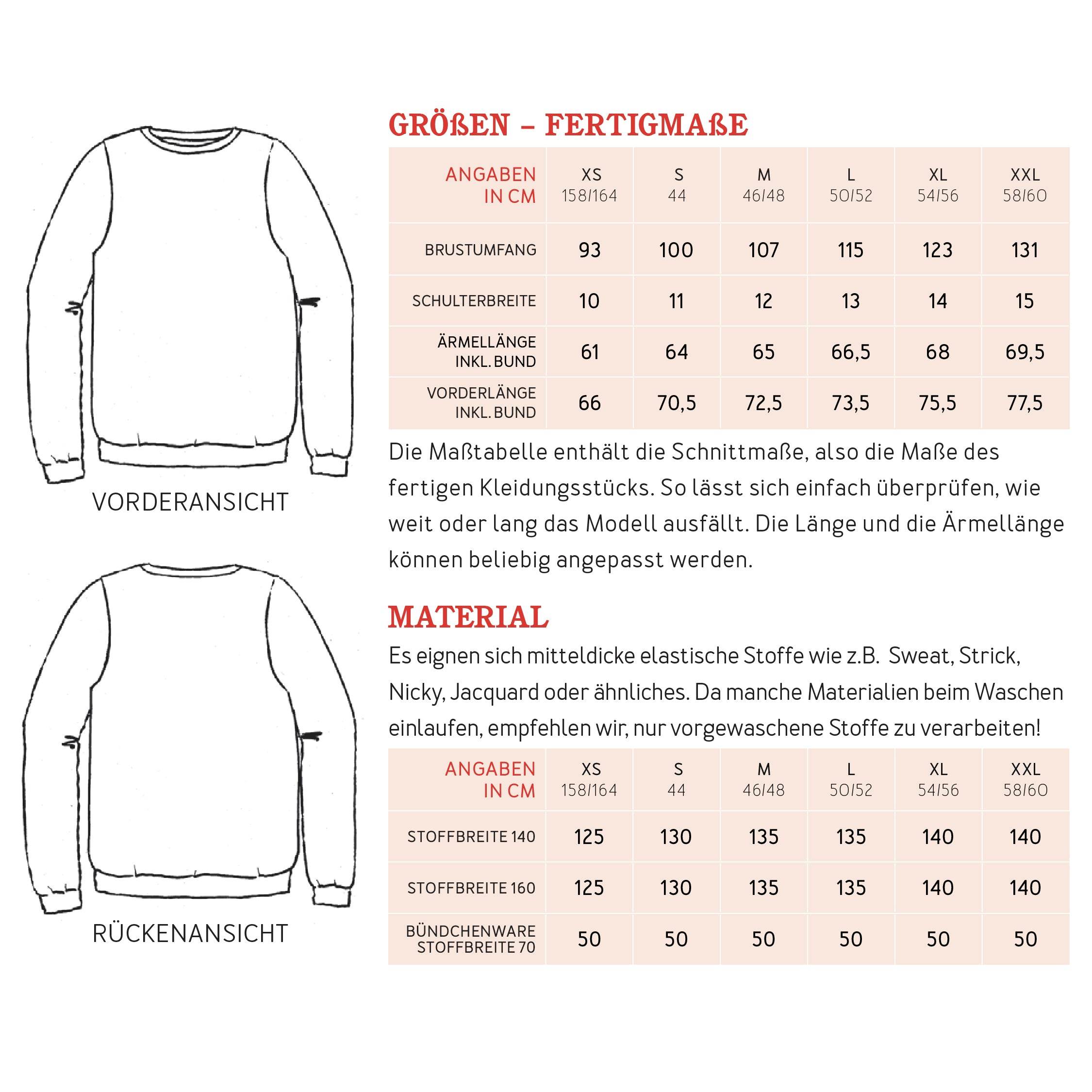 Sweater HERR DENIZ | Schnittmuster Gr. XS-XXL - Sewando