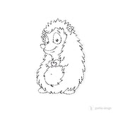 Digi Stamp Set "Igel mit Herz" - Drucken | Basteln | Plotterdatei