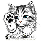 Stickdatei Katze "Heidi" - realistisch - FÜR HELLE STOFFE
