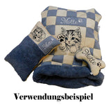 Stickdatei Katze "Heidi" - realistisch - FÜR HELLE STOFFE