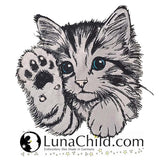 Stickdatei Applikation Katze Baby "Heidi" - realistisch - FÜR HELLE & DUNKLE STOFFE
