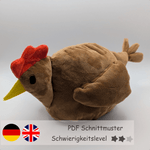 Wendekuscheltier Henne Krempeltier Level 2 - Nähanleitung und Schnittmuster - Sewando