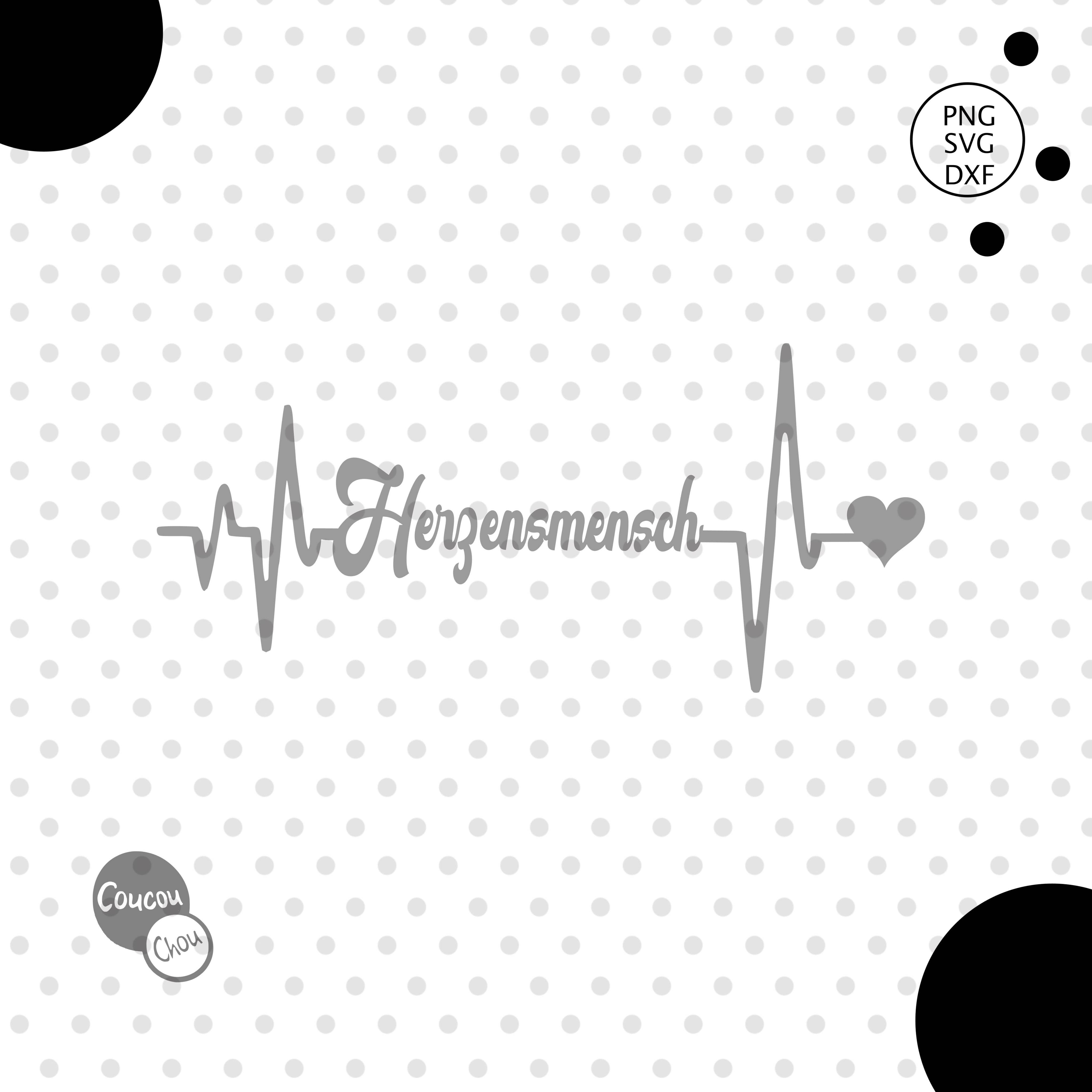 Plotterdatei Herzensmensch svg dxf - Sewando