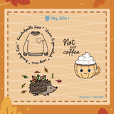Plotter- und Laserdatei Herbstzauber 3er-Set Kuscheln & Kaffee