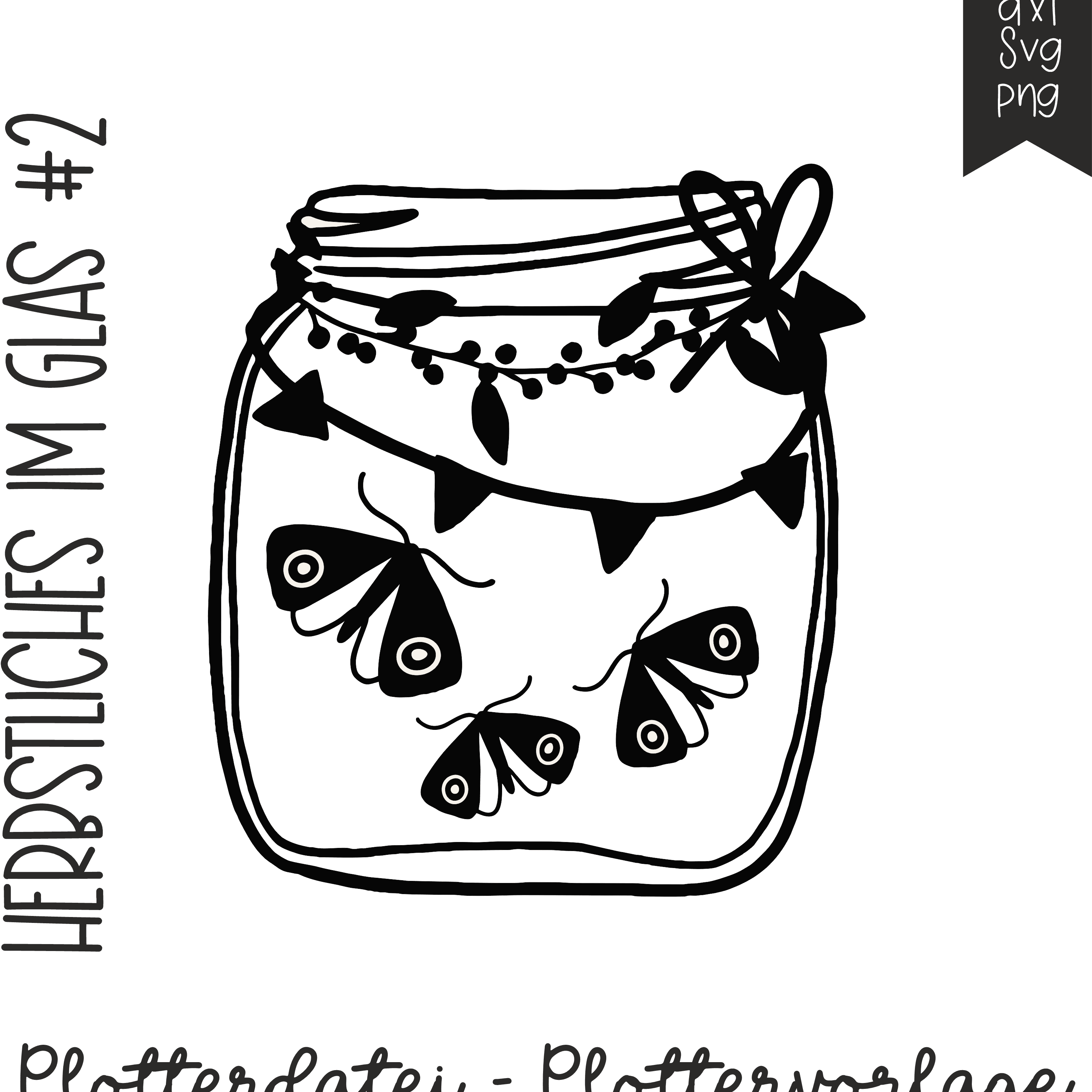Plotterdatei Herbstliches im Glas #2 - Sewando