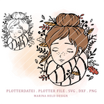 Plotterdatei Herbstmädchen - Sewando