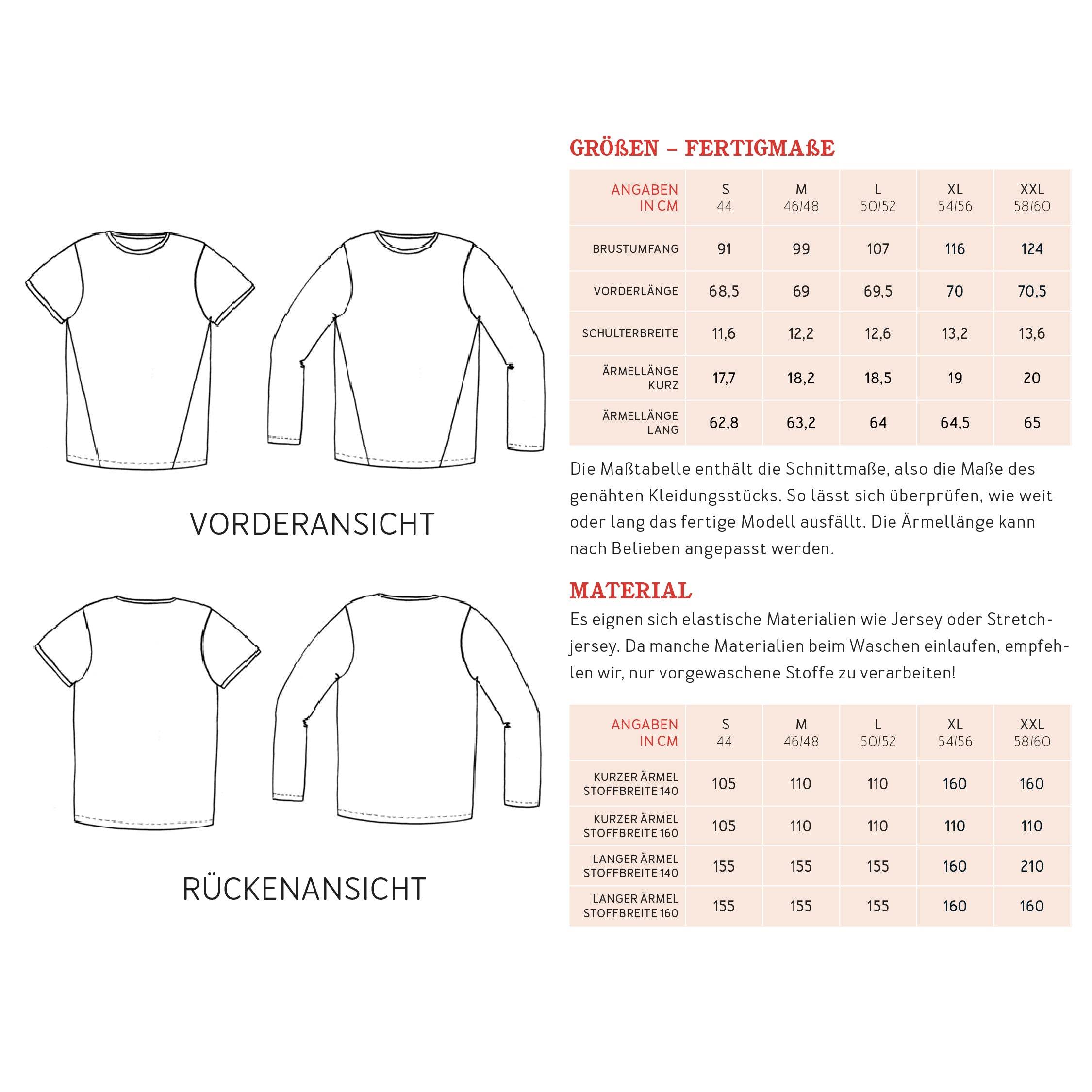 Shirt HERR BELA | Schnittmuster Gr. S-XXL - Sewando