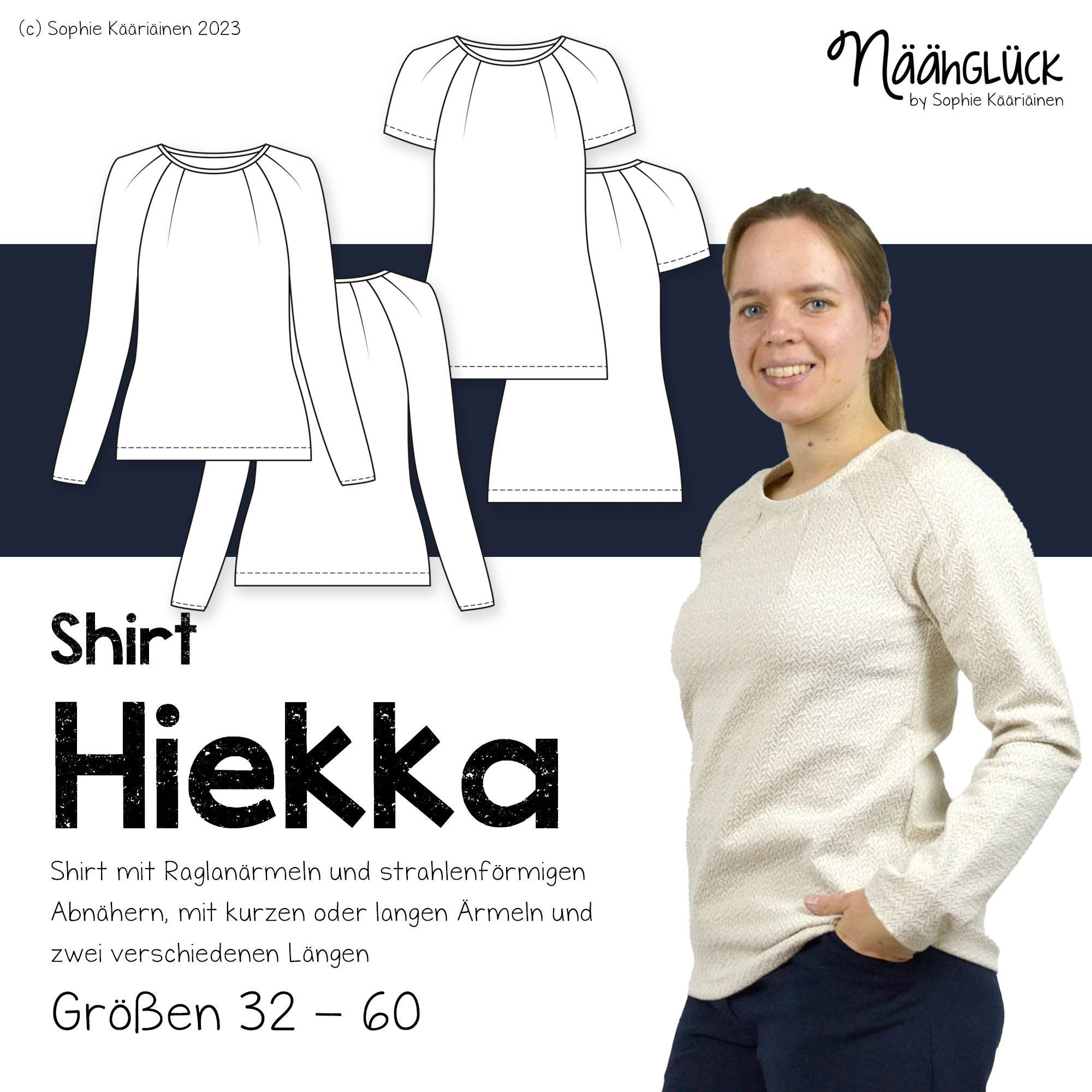 Schnittmuster Damenshirt Hiekka Raglan - Größen 32 - 60 - Sewando