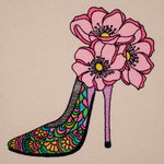 Stickdatei High Heel Mandala Style Curved Fill Vollstick mit Blumen - Sewando