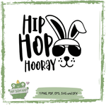 Plotterdatei Hip Hop Hooray – cooler Osterhase mit Sonnenbrille - Sewando