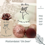 Plotterdatei Hirsch "Oh Deer"