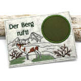 Stickdatei Mugrug Untersetzer Hirsch Berge - Sewando