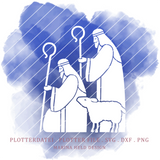 Plotterdatei Weihnachtskrippe 4 Designs