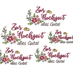 Stickdatei Blumen Hochzeit alles Gute - Sewando