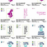 Stickdatei Set Home Deko Schriftzüge und Stabdeko - Sewando