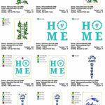 Stickdatei Set Home Deko Schriftzüge und Stabdeko - Sewando